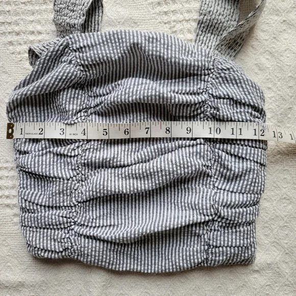 Anthropologie Pilcro Ruched Stripped Mid  Fit Summer Tank - Picture 8 of 8